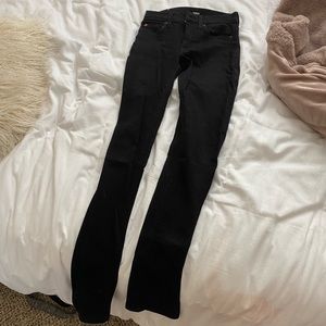 Hudson black long straight jeans